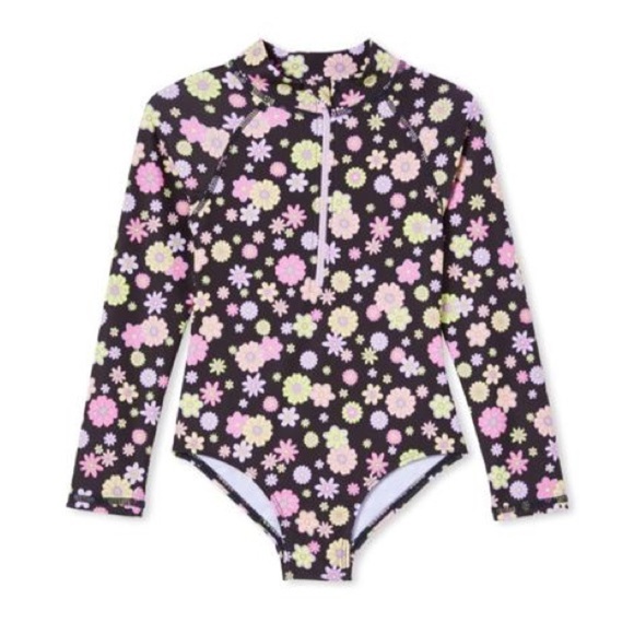 NWT Cotton On Lydia One Piece Swimsuit in Phantom Size 2T Floral - Picture 2 of 5